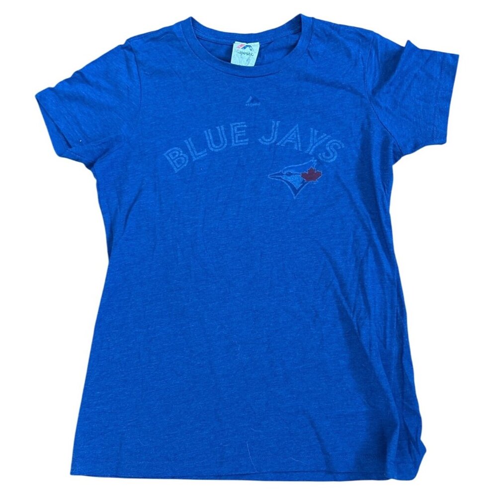 Toronto Blue Jays Shirt Bautista #19 Womens Med? Short Sleeve Majestic Blue